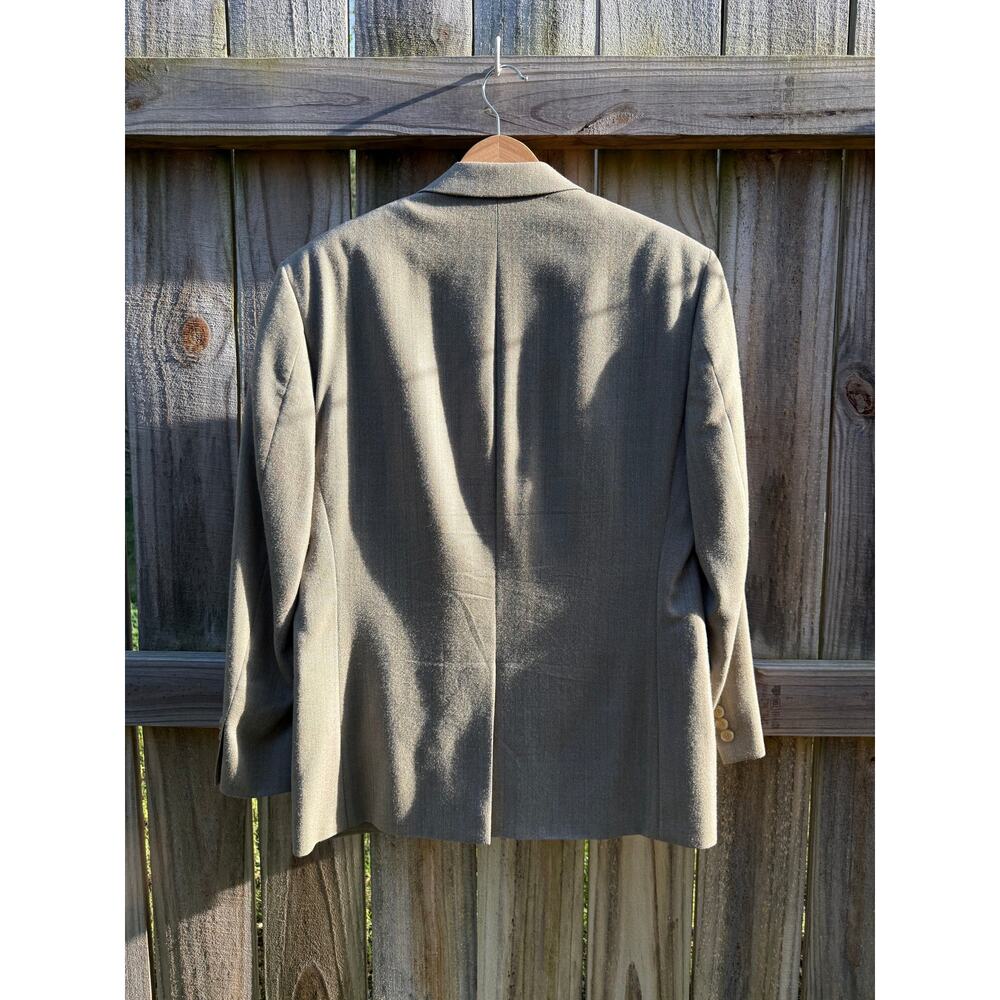 Lauren Ralph Lauren Silk Wool Blazer Sage Gray Tailored Jacket Quiet Luxury - Picture 10 of 10